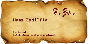 Haas Zsófia névjegykártya